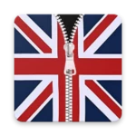 uk flag zipper android application logo